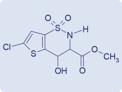 6-Chloro-hydroxy-2-methyl-N-2-Pyridinyl-2H-thieno-[2,3-e)-1,2-thiazine-3-carboxamide 1,1dioxide (LXM-1) OR Methyl 6-chloro-4-hydroxy-1,1-dioxo-2H-thieno [2,3-e] thiazine-3-carboxylate